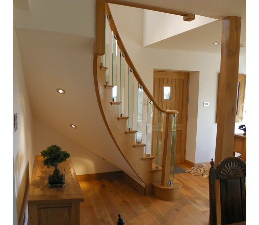 Curved stairs with glass Curved stairs with glass