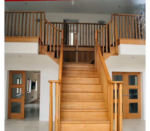 A modern swept stairs A modern swept stairs