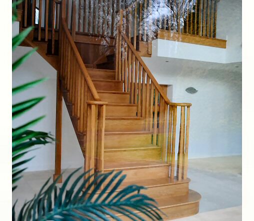 Another view of modern swept stairs Another view of modern swept stairs