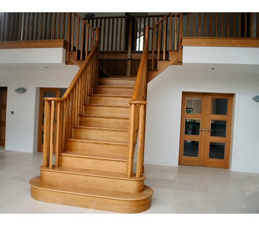 Oak modern swept stairs Oak modern swept stairs